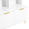 Large Hall Tree with Bench and Gold Hooks Storage Organizer