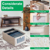 Foldable Linen Clothing Storage Bins with Clear Window and Handles