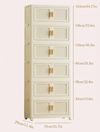 2-6 Layer Foldable Rolling Storage Bin Cabinet | Large Capacity Closet Organizer