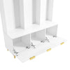 Large Hall Tree with Bench and Gold Hooks Storage Organizer
