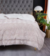 Lavender Grey Faux Fur Throw Blanket with Sherpa Backside Cozy