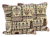 White Mughal Floral Botanical Tapestry Throw Pillow Covers Cottage Style Decorative