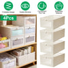 Foldable Linen Clothing Storage Bins with Clear Window and Handles