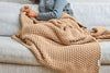 Seed Stitch Cotton Throw Blanket