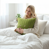 Cable knit throw pillow cover with 3 buttons closure, cover only size 18"x18"