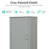 Grey Tall Bathroom Storage Cabinet with Drawers and Adjustable Shelf