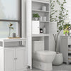 Over Toilet Bathroom Storage Shelf Cabinet with Doors and Organizer