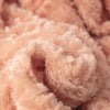Coral Peach Rose Faux Fur Throw Blanket with Sherpa Backside Cozy