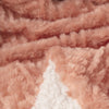Coral Peach Rose Faux Fur Throw Blanket with Sherpa Backside Cozy
