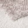 Lavender Grey Faux Fur Throw Blanket with Sherpa Backside Cozy