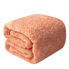 Coral Peach Rose Faux Fur Throw Blanket with Sherpa Backside Cozy
