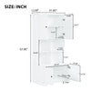 Black Bathroom Storage Cabinet with Adjustable Shelves and Four Doors