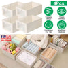 Foldable Linen Clothing Storage Bins with Clear Window and Handles