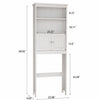 Over Toilet Bathroom Storage Shelf Cabinet with Doors and Organizer