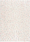 Cansu Pink & Cream Dotted Area Rug
