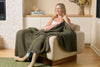 Seed Stitch Cotton Throw Blanket