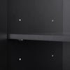 Black Bathroom Storage Cabinet with Adjustable Shelves and Four Doors