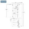 Grey Tall Bathroom Storage Cabinet with Drawers and Adjustable Shelf