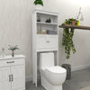 Over Toilet Bathroom Storage Shelf Cabinet with Doors and Organizer