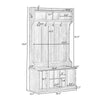 U-Can Hall Tree with Hooks Entryway Bench Storage Organizer White