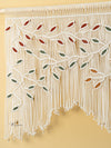 Ethereal Macrame Leaf Curtain Wall Hanging