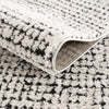 Keita Cream & Black Grid Plush Rug