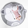 Cotton Baby Play Mat Round Animal Carpet for Crawling and Sleeping