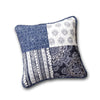 Bohemian Denim Blue Throw Pillow Covers Elegant Two Piece Bedding Set