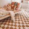 Kieu Mustard & Ivory Checkered Area Rug