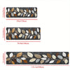 Leaf Pattern Gradient Grey Kitchen Runner Rug Warm Bedroom Welcome Carpet