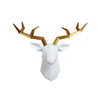 Creative Deer Head Wall Sculpture Elk Antler Statue Office Decoration Ornament