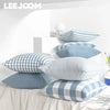 Light Blue Plaid Baby Pillow Cover Decorative Sofa Cushion Home Accent