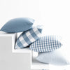 Light Blue Plaid Baby Pillow Cover Decorative Sofa Cushion Home Accent