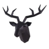 Creative Deer Head Wall Sculpture Elk Antler Statue Office Decoration Ornament