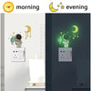 Luminous Astronaut Star Moon Switch Stickers Glowing Bedroom Wall Decor