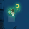 Luminous Astronaut Star Moon Switch Stickers Glowing Bedroom Wall Decor