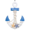 Handcrafted Nautical Ship Wheel Coastal Wall Hanging Boat Anchor Decor Ornament
