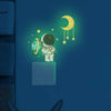 Luminous Astronaut Star Moon Switch Stickers Glowing Bedroom Wall Decor