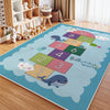 Children’s Crystal Pile Rug Washable Bedroom Crawl Mat Home Decor Accent
