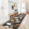 Leaf Pattern Gradient Grey Kitchen Runner Rug Warm Bedroom Welcome Carpet