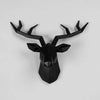 Creative Deer Head Wall Sculpture Elk Antler Statue Office Decoration Ornament