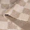 Atira Light Brown Checkered Area Rug
