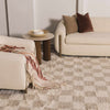 Atira Light Brown Checkered Area Rug