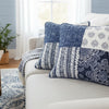 Bohemian Denim Blue Throw Pillow Covers Elegant Two Piece Bedding Set