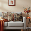 White Mughal Floral Botanical Tapestry Throw Pillow Covers Cottage Style Decorative