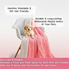Luxury Blossom Pink Rose Faux Fur Throw Blanket with Sherpa Backside