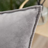 Dark Grey Velvet Throw Pillow Cover with Insert Decorative Cushion Fancy