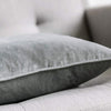Dark Grey Velvet Throw Pillow Cover with Insert Decorative Cushion Fancy