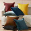 Dark Grey Velvet Throw Pillow Cover with Insert Decorative Cushion Fancy