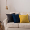 Dark Grey Velvet Throw Pillow Cover with Insert Decorative Cushion Fancy